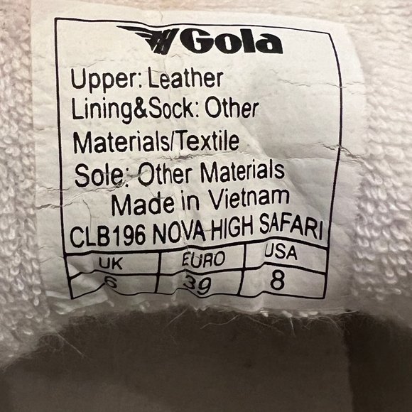 Like new GOLA Nova High Safari White Cheetah High Top Shoes Size 8 - Picture 9 of 11